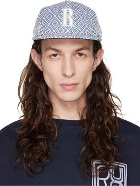 Rhude Blue Geometric Pattern Baseball Cap